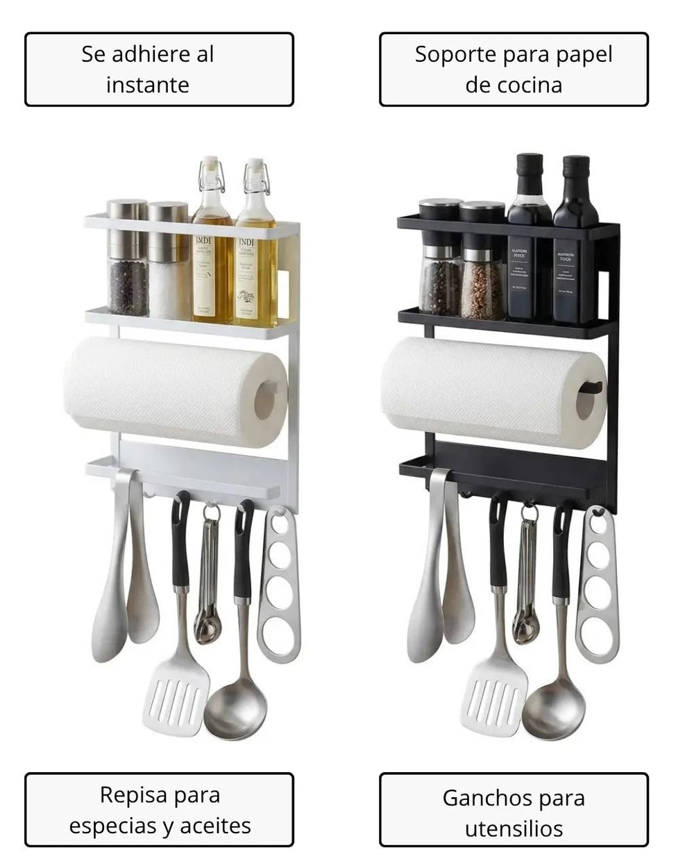 Organizador Magnético de Acero para Cocina